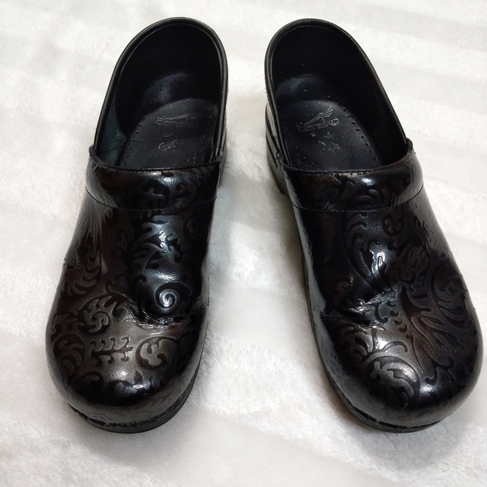 Dansko Black Pasiley Nurse Clogs Mule 11.5 / 42